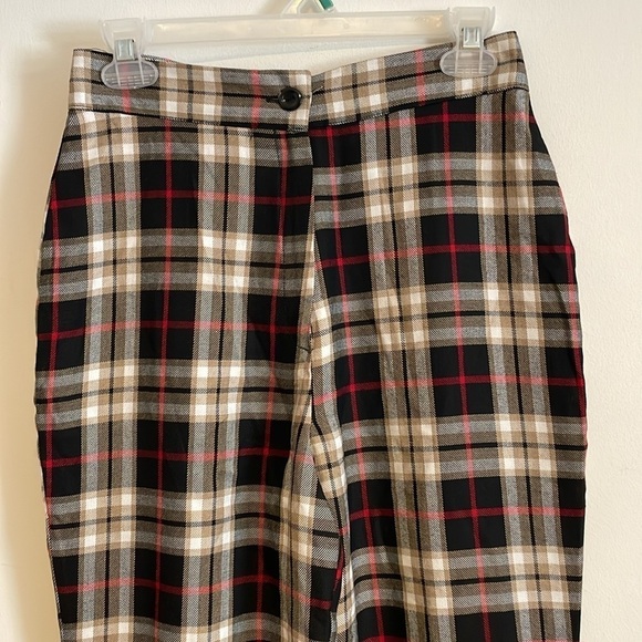 Nasty Gal Plaid Trousers - Red, Black, White - Picture 7 of 16